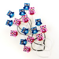 Обідок карнавальний Сова на пружинках Міікс (уп. 12 шт)