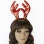 Рога Оленя на обруче рождественские атласные (красные)