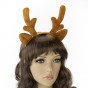 Роги Оленя на обідку різдвяні велюрові (коричневі)