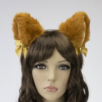 Ушки Кошки аниме (рыжие)