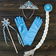 Набір Ельзи (корона, кіска, паличка) з рукавички