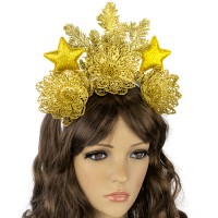 Аксессуар новогодний обруч 52001 Блеск (золотой)