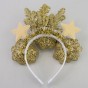 Аксессуар новогодний обруч 52001 Блеск (золотой)