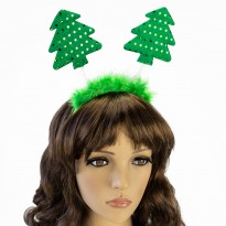 Обруч новогодний Елочка на пружинках