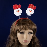 Обідок новорічний Санта Клаус на пружинках