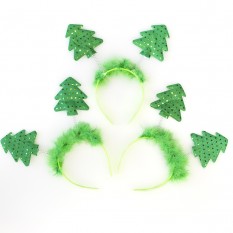 Обідок новорічний Ялинка на пружинках (уп. 12шт)