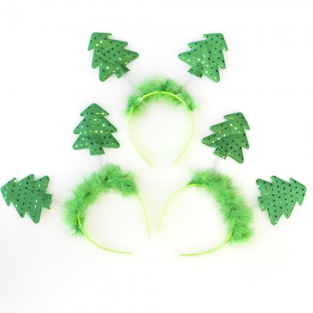 Обідок новорічний Ялинка на пружинках (уп. 12шт)