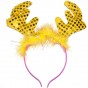 Обідок новорічний Рога Оленя світяться (жовтий)