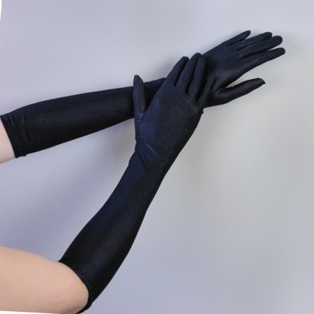 Перчатки стрейч эластан 40см (черные)