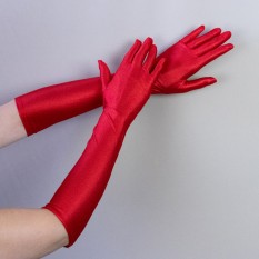 Перчатки стрейч эластан 40см (красные)