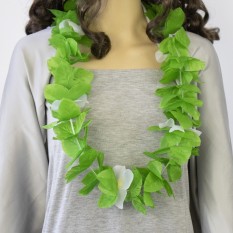 Гавайские леи Нимфа (зеленые с белым)