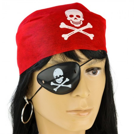 Набор Пирата (бандана, серьга, повязка на глаз)