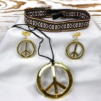 Аксессуарный набор Ретро Хиппи (золотой)