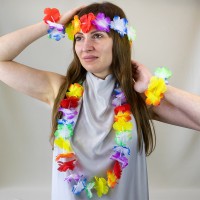 Гавайский набор (леи, браслеты, венок)