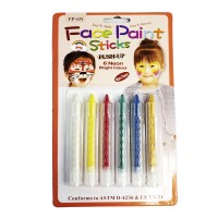 Грим Карандаши Неоновые перламутр (6 цветов)