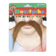 Усы накладные карнавальные Подкова (коричневые)