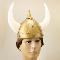 Шолом Варяга з рогами (золотий)