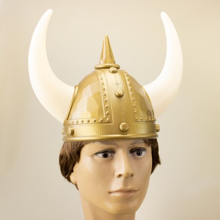 Шлем Варяга с рогами (золотой)