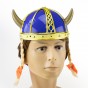 Шлем Викинга с косичками (синий)