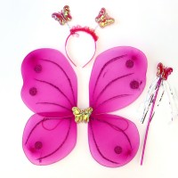 Набор Бабочки Карнавальный 50х38см (фуксия)