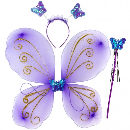 Набор Бабочки Карнавальный 50х38см (фиолетовый)