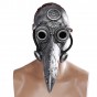 Маска Косплей стимпанк Чумной доктор (серебряная)