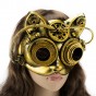 Маска Косплей винтажная стимпанк Кошка (золото)