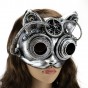 Маска Косплей винтажная стимпанк Кошка (серебро)