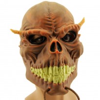 Маска резиновая Череп рогатый