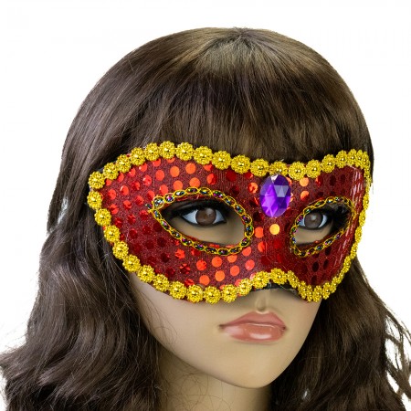 Венеціанська маска Ілюзія (червона)