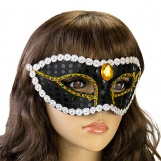 Венецианская маска Иллюзия (черная)