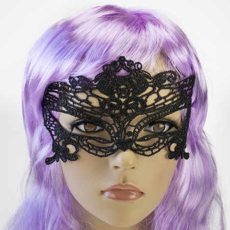 Мереживна маска Загадка Спокуса (чорна)