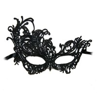 Мереживна маска Загадка жар-птиця (чорна)