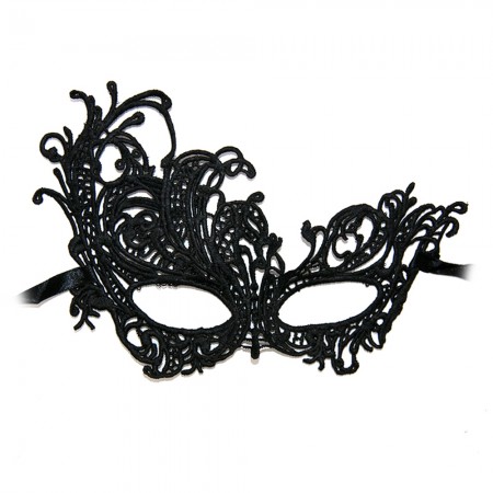 Мереживна маска Загадка жар-птиця (чорна)