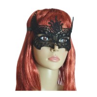 Мереживна маска Загадка дияволиця (чорна)