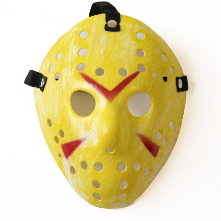 Маска Джейсона пластик (желтая)