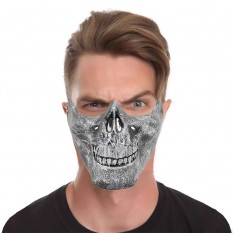 Полумаска Череп (серебро)
