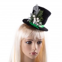 Карнавальная шляпка на заколках новогодняя Ноэль 9218