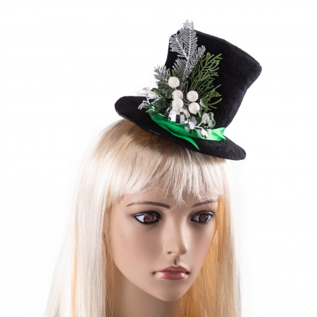 Карнавальная шляпка на заколках новогодняя Ноэль 9218