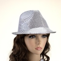 Шляпа Диско Твист (серебряная)