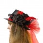 Капелюх Стимпанк Леді Роузвуд 13299 (червоний)