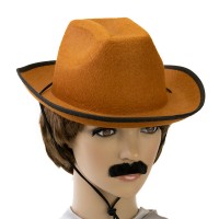 Шляпа детская Ковбой фетр (коричневая)