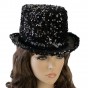 Карнавальная шляпа Блеск ретро с пайетками (черная)