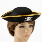 Шляпа детская Пирата фетр (черный с золотым)
