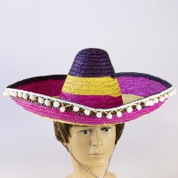 Капелюх Сомбреро солома 55см з пензликами