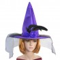 Капелюх Відьми атласний (фіолетовий)