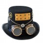 Капелюх Стимпанк Циліндр з гоглами 7958