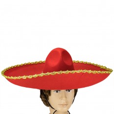 Капелюх Сомбреро Маріачі (червоний)