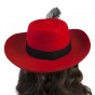 Капелюх Мушкетера з пером (червоний)