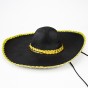 Капелюх Сомбреро Маріачі (чорний із золотим)